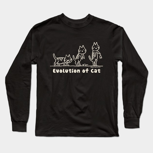 Evolution of Cat 2 by © Buck Tee Originals Long Sleeve T-Shirt by Buck Tee